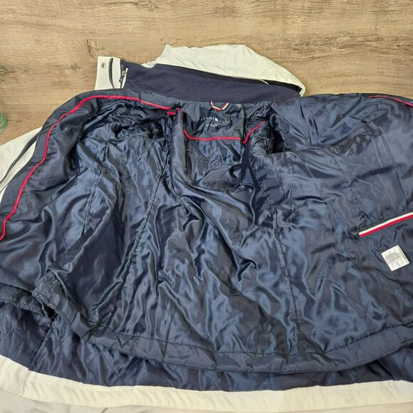 Tommy Hilfiger Womens Sz LG 3-in-1 Systems All Weather Jacket White Navy Coat - Picture 12 of 15